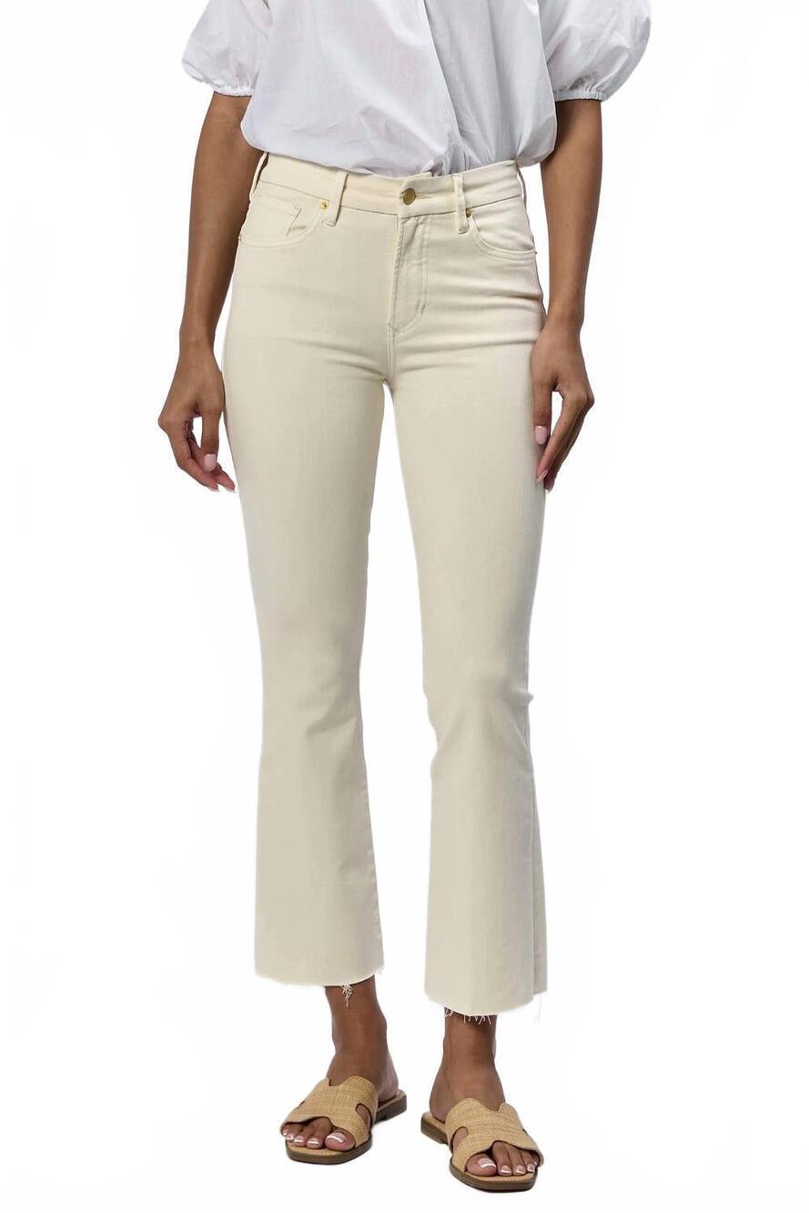 NEW DEAR JOHN DENIM jeanne crop flare jeans jeans in wheat
